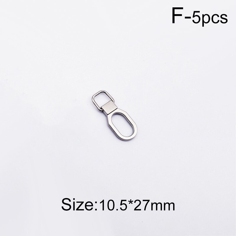 Extractor de cremallera Universal de 5 piezas, cabeza de cremallera desmontable, Kits de reparación de repuesto instantáneo para deslizador de cremallera, Kits de costura artesanal DIY: F