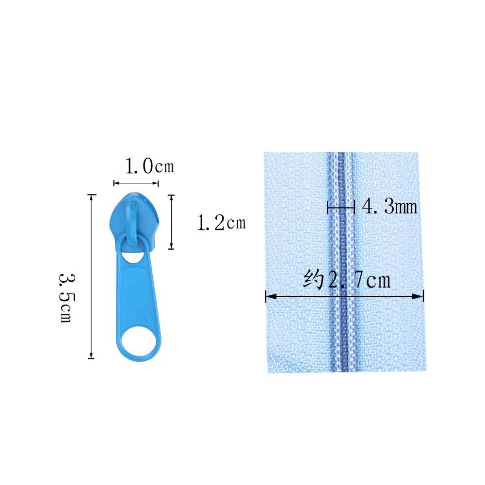 Deslizador de cremallera de Metal para manualidades, Kit de reparación de cremalleras con cabeza extractora de nailon, bolsa de ropa y maleta, accesorios DIY, 30 unidades, 5 #