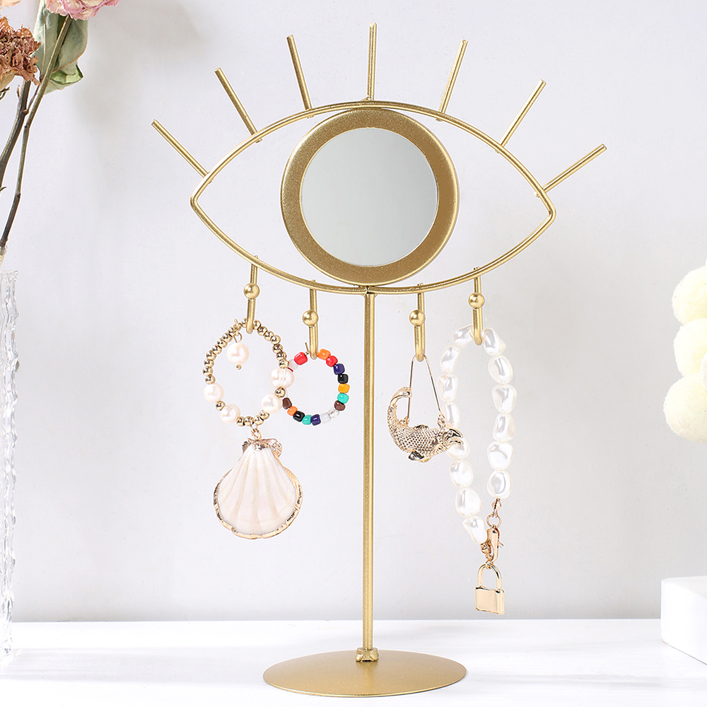 Guld øje bord spejl makeup spejle boho boligindretning stue dekoration soveværelse kosmetik dressing bordplade spejl onde øje
