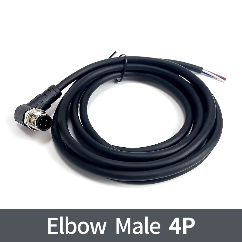 2 meter M12 sensor connector waterdichte kabel plug Mannelijke & Vrouwelijke 4 5 8 12Pin PVC Geïntegreerde spuitgieten M12 connectoren: Rood / Onder 5 Stks