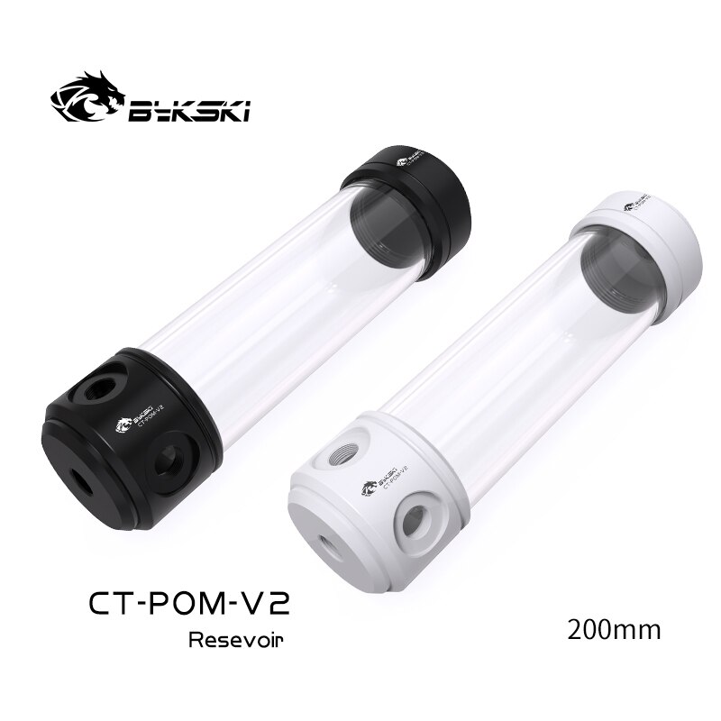 BYKSKI Reservoir, Acrylic Cylindrical Water-Coolant Tank for PC water cooling system 150mm, 200mm, 260mm,