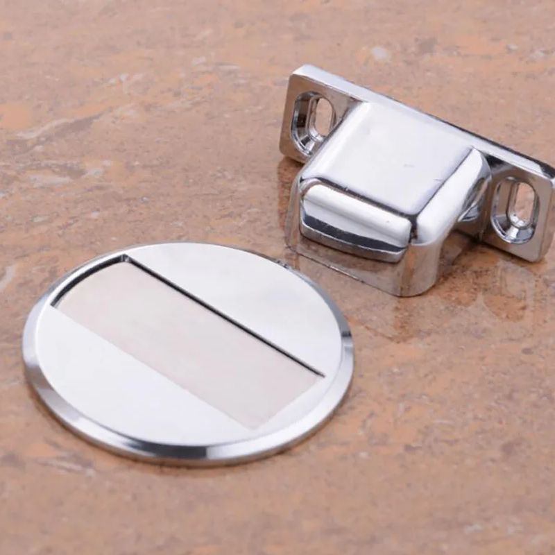 Butée de porte magnétique, butée de porte magnétique cachée, alliage de zinc, butée de porte auto-adhésive et perforée pour montage au sol,самозажимной