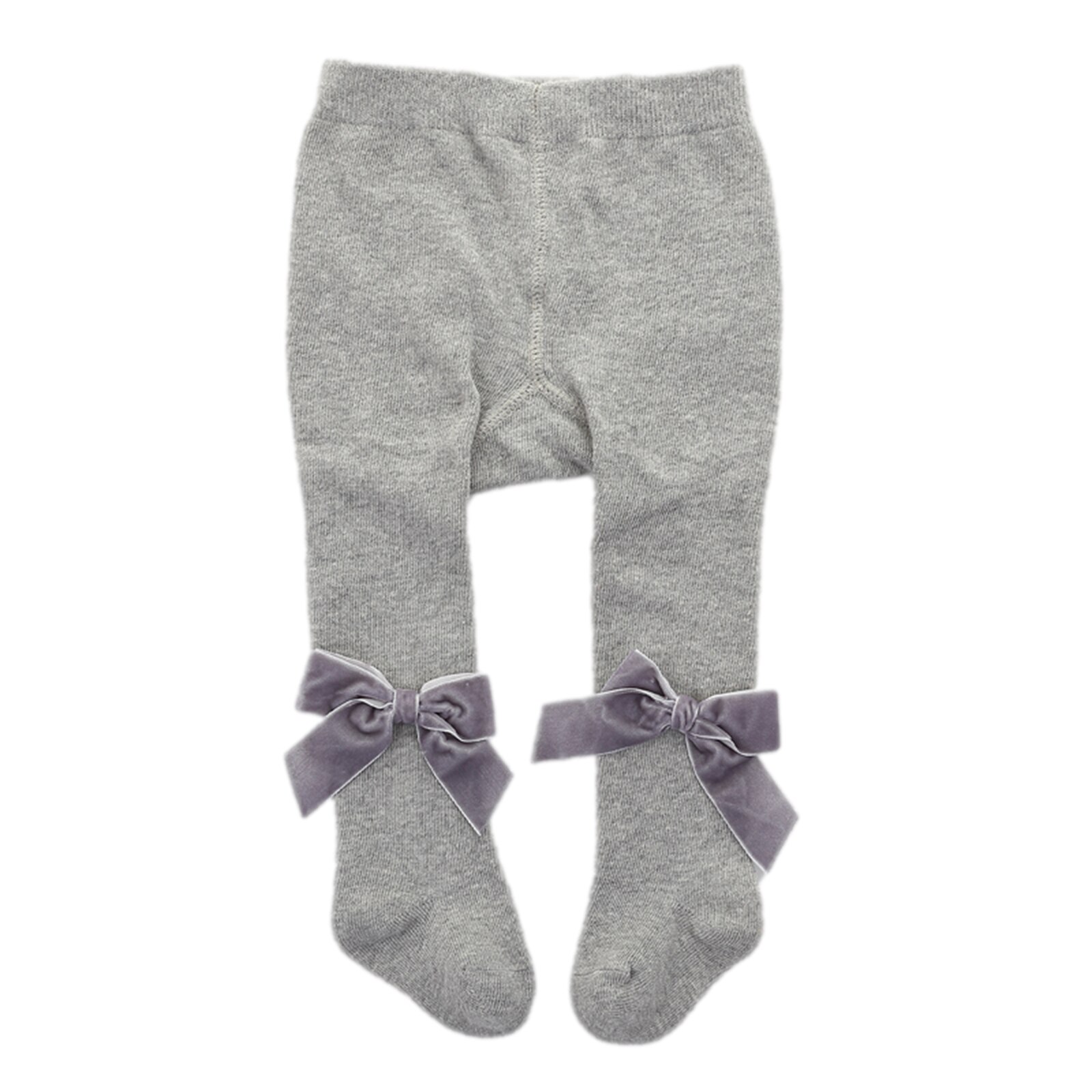 Katoen Meisjes Panty Prinses Bowknet Baby Meisje Panty Baby Lente En Herfst Stijl Broek Leuke Kous 0-24M: GRAY / S 0-1 Year