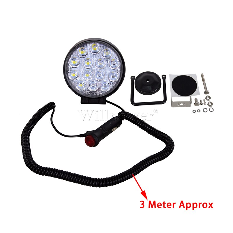 Offroad Car 4" Portable LED Work Light Magnetic Base SUV Tractor ATV Truck 4x4 Plug&Play Driving Light Spot Flood Checking Lamp