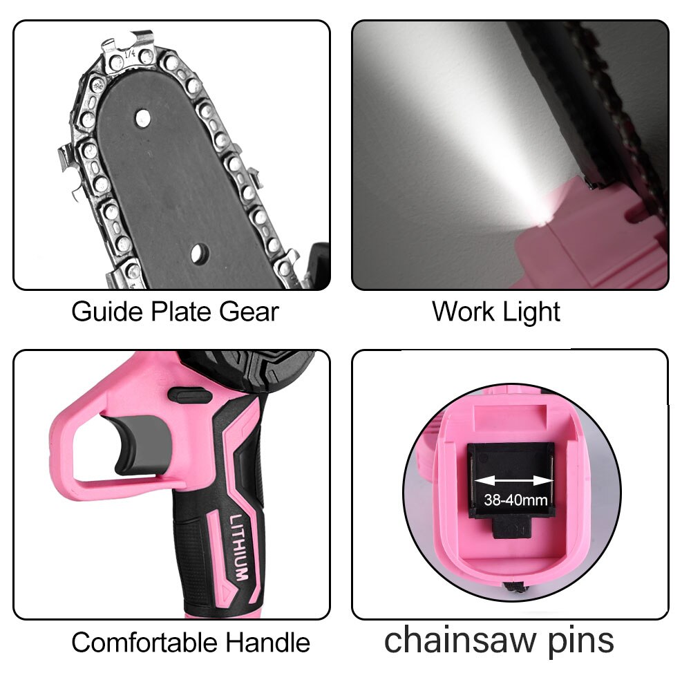 6 Inch Electric Saw 1200W 4000RPM Mini Cordless Garden Logging Chainsaw For Makita 18V Battery Woodworking Cutting Power Tool