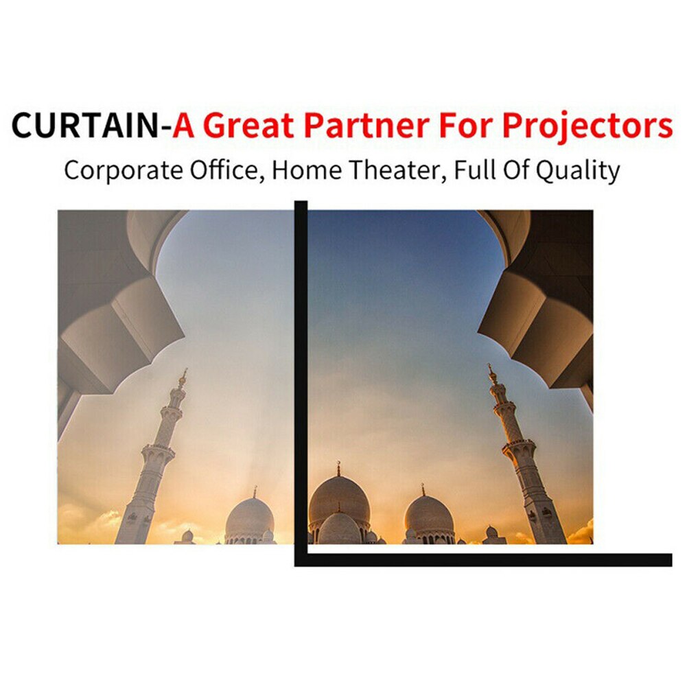 Projector Screen HD Foldable Anti-Crease Portable Projection Movies Projector Screen for Home Theater Outdoor Indoor Backdrops