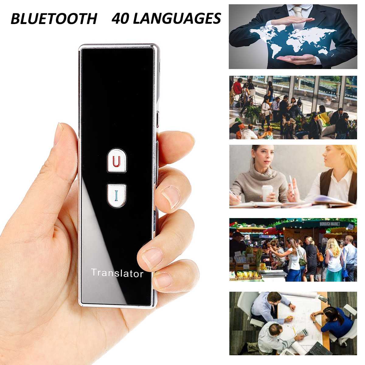 T8 Portable Mini Wireless Smart Translator 40 Languages Two-Way Multi-Language Real Time Instant Voice bluetooth Translator APP