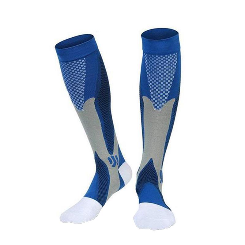 Skarpety uciskowe o wysokiej elastyczności mocne krążenie ciśnienia jakość kolana wysokie wsparcie ortopedyczne skarpety węża
