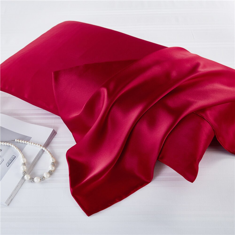 16 Mm Double face housse de coussin en soie 100 soie Pure taie d'oreiller 100 soie housse de coussin en soie housse de coussin en soie: Red