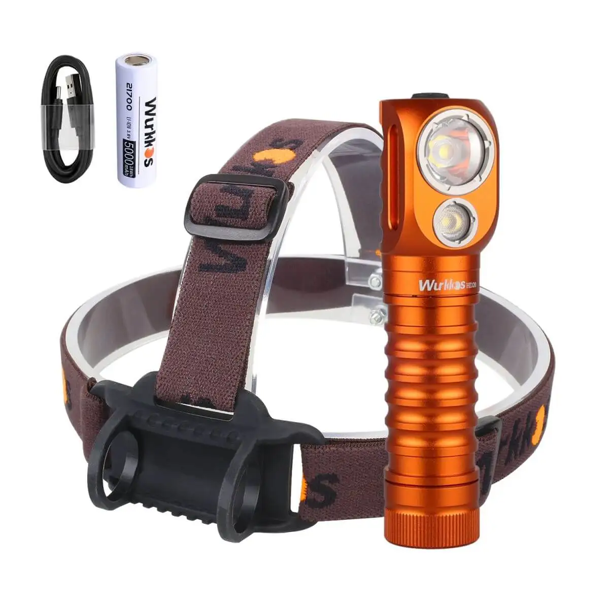 Wurkkos HD20 USB C lampe frontale rechargeable 2000 lumens torche frontale mini lampe de poche