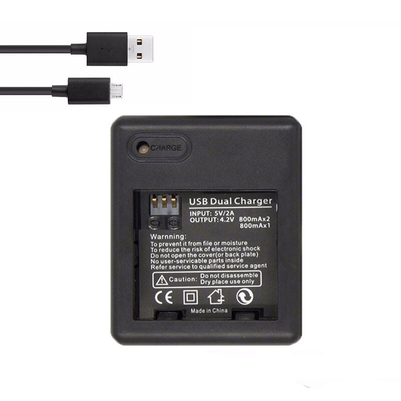 1010mAh AZ13-1Battery For Xiaomi Yi Action Camera Battery Rechargeable Replacement Bateria: 1x Charger
