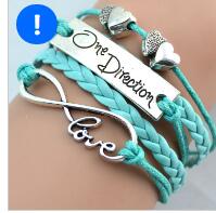 jewelry Chain Girls Heart Charm one direction Bracelets For Women: 17