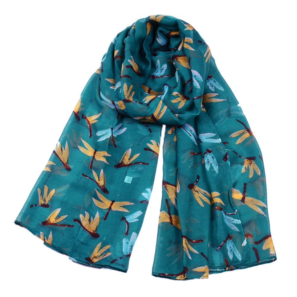 170*85 CENTIMETRI Modello di libellula delle donne Lunghe Sciarpe sciarpa Calda del Cotone viscosa Scialle Sciarpa della signora magro autunno testa sciarpa delle donne del capo