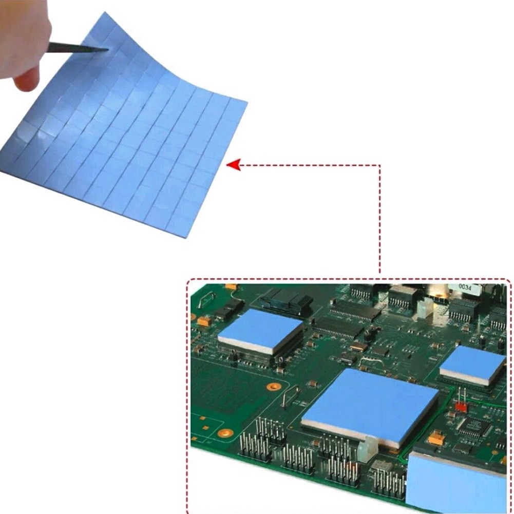 10mm * 10mm * 1mm Laptop Computer Thermal Pad GPU CPU Heatsink Cooling Geleidende Siliconen Pad