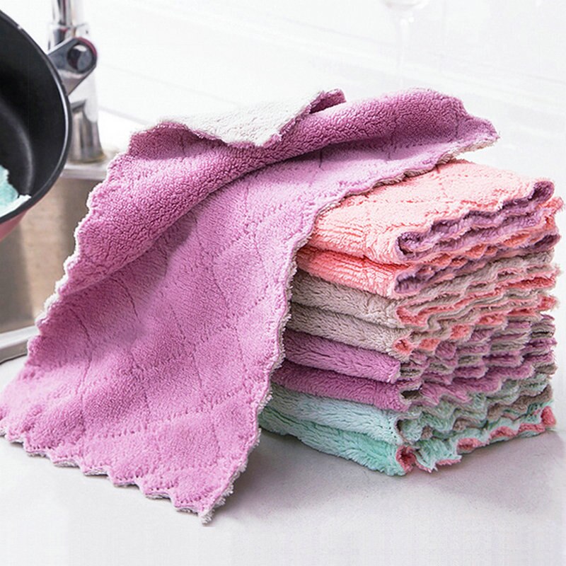 Toallas de microfibra absorbentes para cocina, tela más gruesa para limpiar microfibra, mesa, toalla de cocina, 1 Uds.