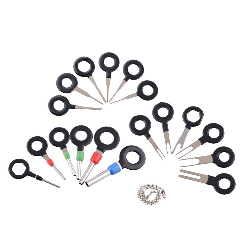 18pcs Car Terminal Pusher Remove Tool Auto Accessories Electrical Wiring Connector Repair Extractor Kit Repair Tool