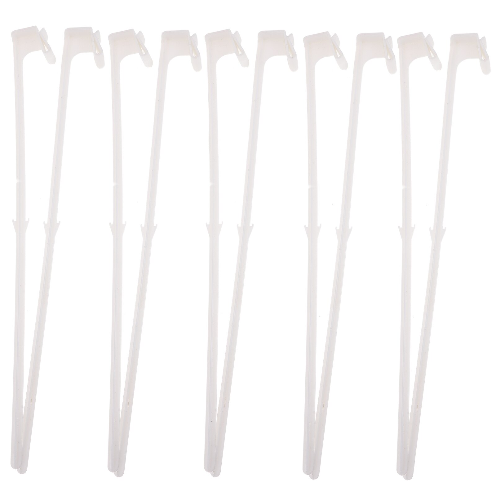 10Pcs Car Window Flagpoles Decor Car Flag Pole Car Logo Window Clip Without Flag