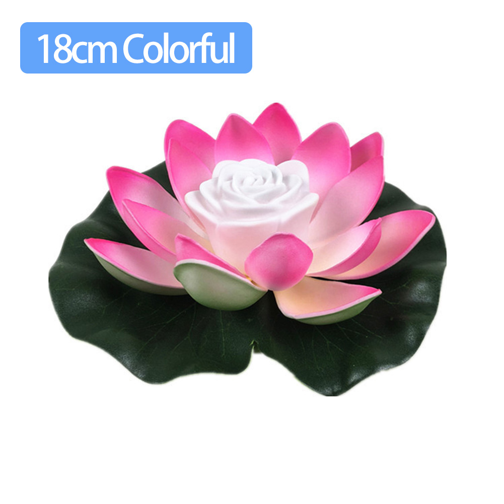 LED wasserdicht schwimmende Lotus Licht batterie betrieben künstliche Lilie Blume Nacht lampe Teich Pool Garten Fisch Tank Wasser dekor: RGB