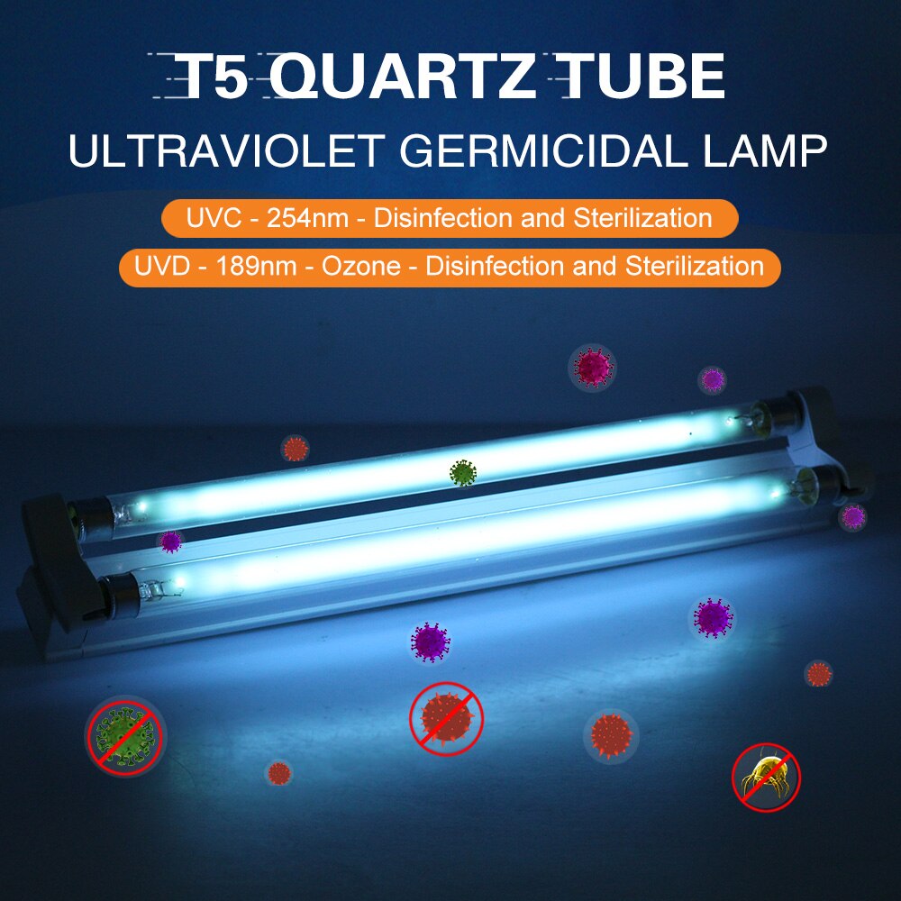 16w/220v ultraviolet bakteriedræbende lampe uvc sterilisator dræbe støvmider eliminator 254nm dobbeltsteriliseret uv kvarts lampe til hjemmet