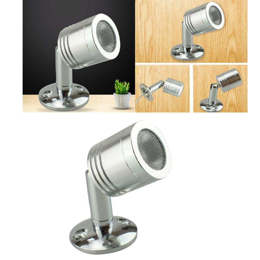 1W 12V LED Spotlight Jewelry Showcase Display Light Cabinet Lamp Warm White 3000K