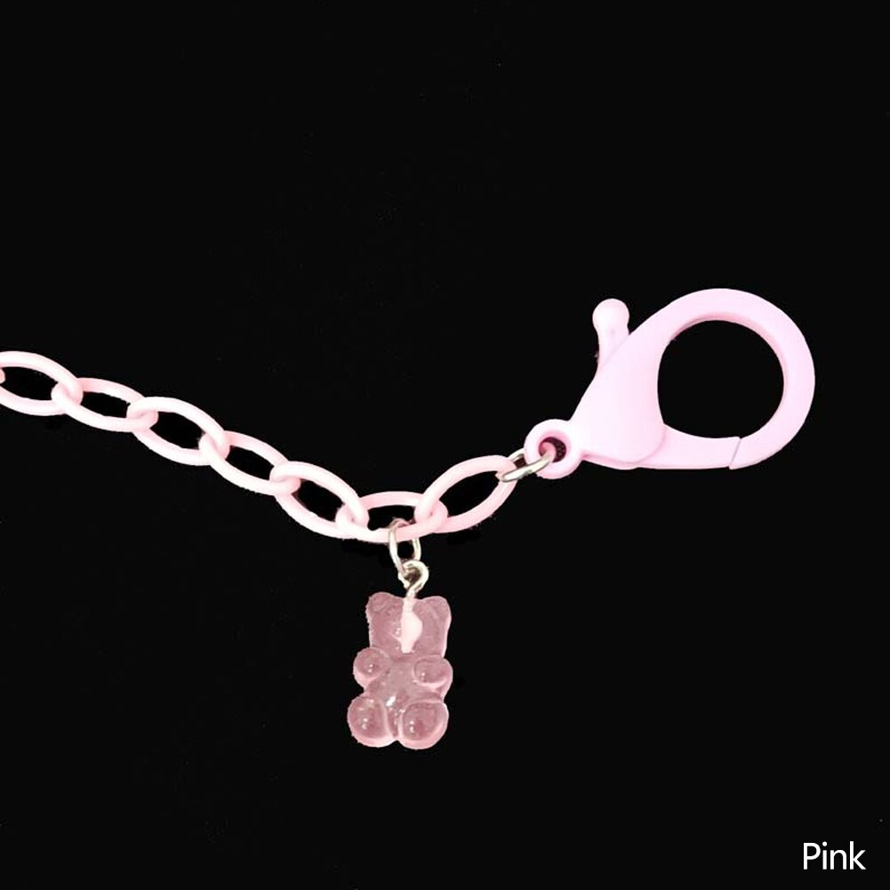 Candy Beer Handgemaakte Regenboog Kralen Vrouwen Girl Candy Kleur Kralen Masker Ketting Met Glazen Lanyard Anti-verloren Anti-strike: 06