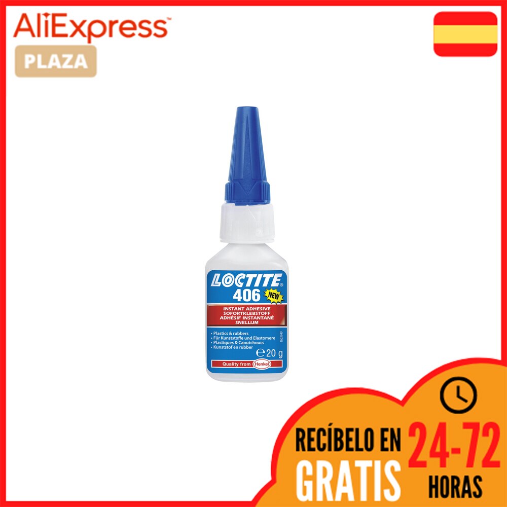 LOCTITE, 406 20g, adhesivo instantáneo para plásticos y caucho, pegamento fuerte pantalla movil, baja viscosidad