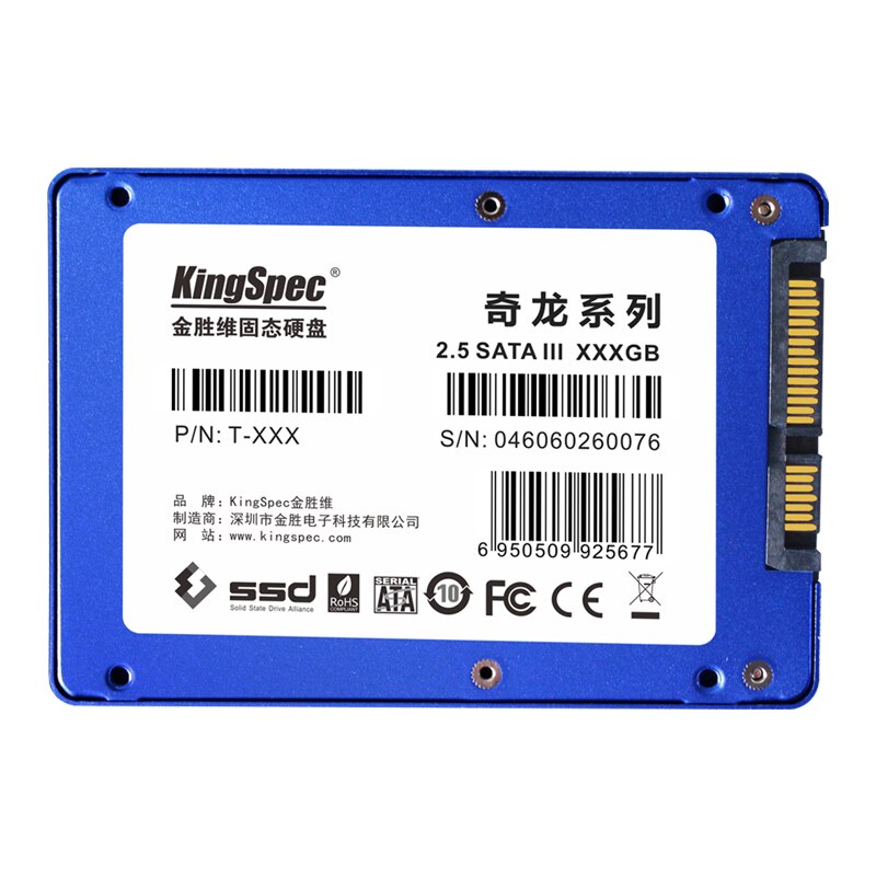 Kingspec 2.5 Inch SATA III 6GB/S SATA II SSD 60GB SSD Disk Internal Hard Drives MLC For Notebook Computer