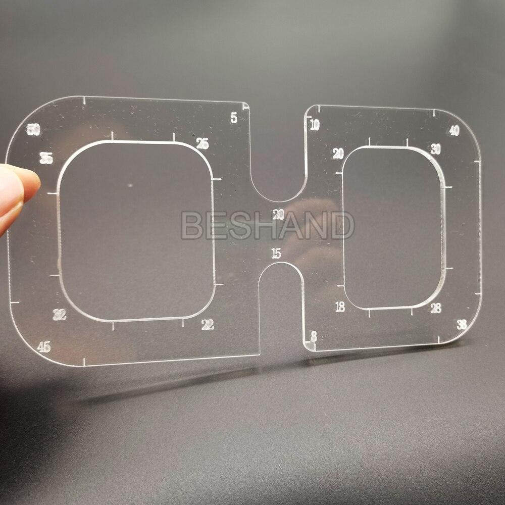 Leather DIY Tool Acrylic Round Corner Pattern Cutting Template Rule for Leather Craft Tools Cutter Auxiliary tool 5-50mm