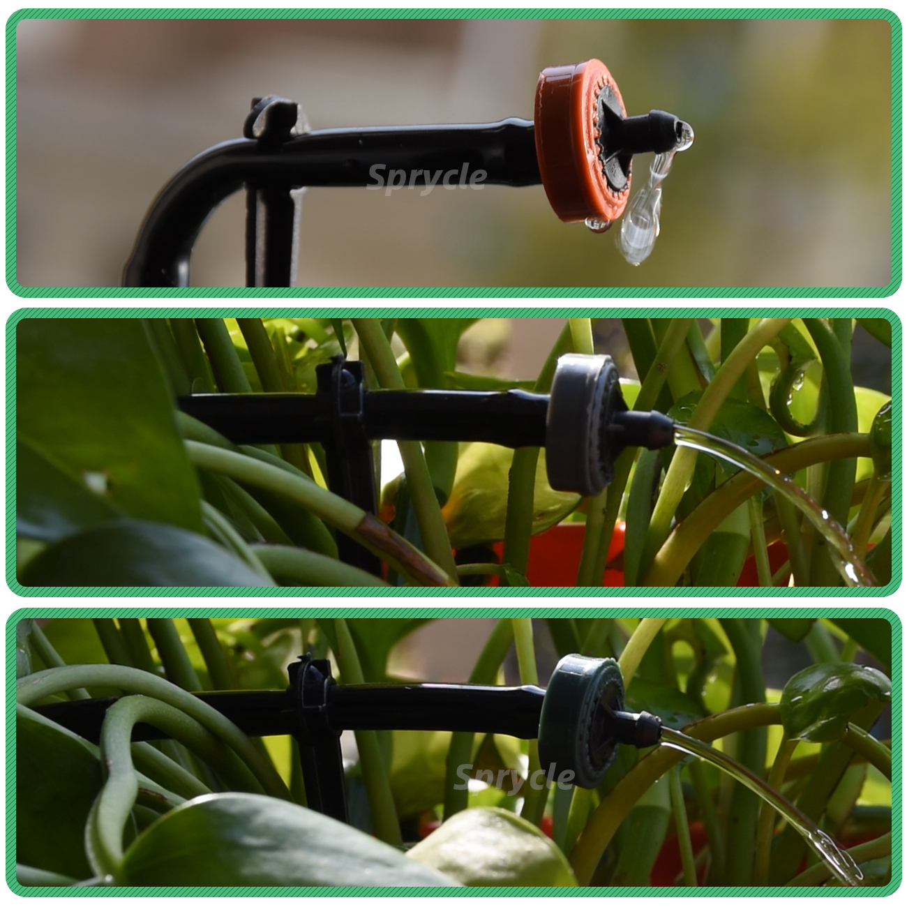 SPRYCLE 200X Tuin 2L 4L 8L Drukcompenserende Emitter Regulator Druppelirrigatie Vaste Stroom Druppelaar 4/7mm Slang Kas
