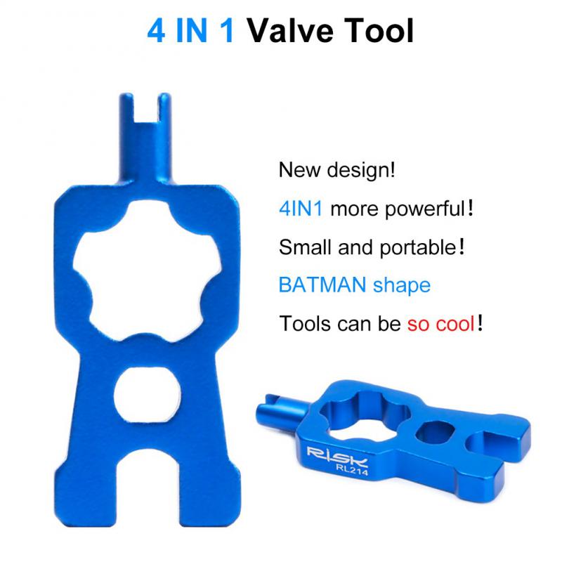 1pc mtb landeveissykkel schrader presta skrunøkkel for fjerning av ventil multifunksjons dekkdyse installasjon nøkkelventil kjerneverktøy