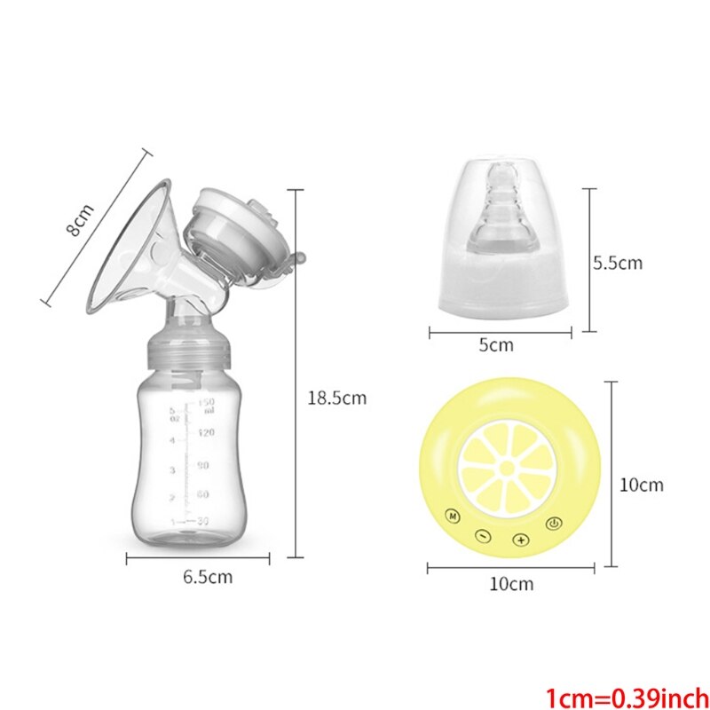 Electric Breast Pump, Portable & Rechargeable, Battery Operated Double Silicone B36E