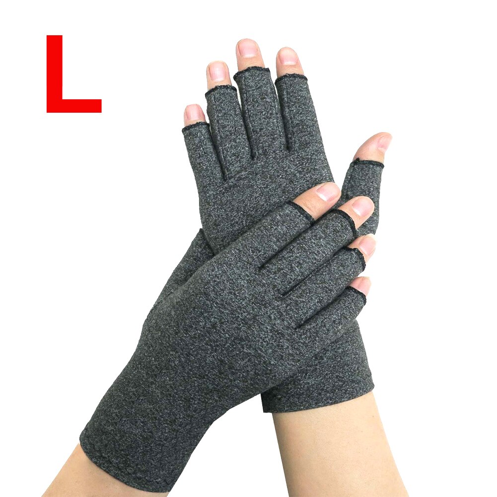 Lichtgewicht Artritis Druk Gezondheid Handschoenen Hoge Elastische Ademend Revalidatie Half Vinger Handschoenen: M