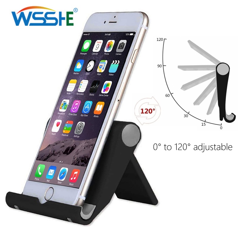 7 Colors Mobile Phone Desk Stand Foldable Phone Holder Tripod Plastic Adjustable Universal Phone Table Holder Stand Non-slip