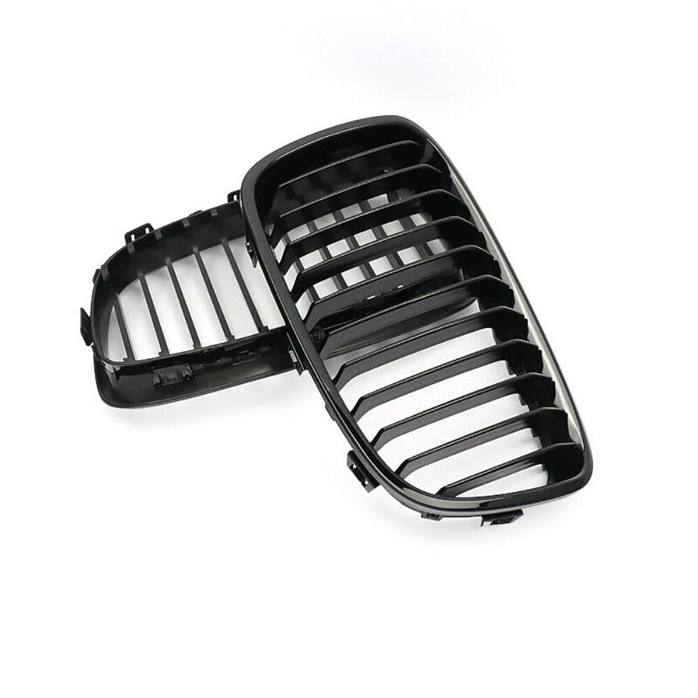 Parrilla delantera para BMW de coche 1 serie F20 coche mate brillo negro M Estilo frontal riñón doble rejilla conjunto de rejillas de carreras