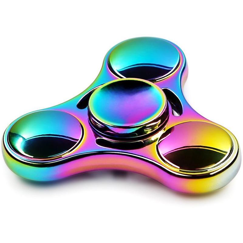Kleurrijke Regenboog Fidget Spinner Spinner Metalen Hand Spinner Voor Autisme Rotatie Anti Stress Speelgoed voor Kinderen