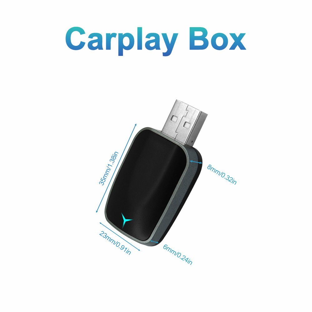 2025 NIEUW 2-in-1 draadloze Carplay AI Box Android Auto Plug and Play toepasbaar om originele auto bekabelde Carplay naar draadloos te converteren: Default Title