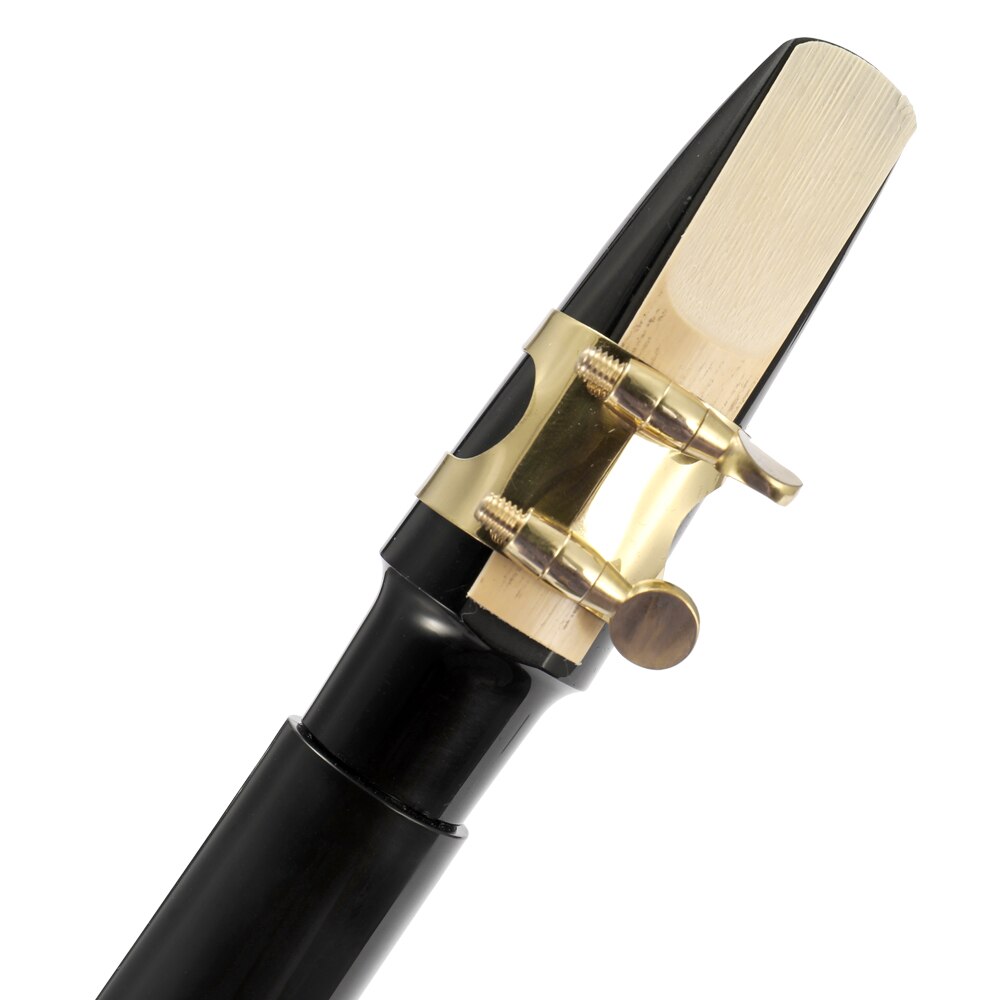 Pocket sax mini saxofon sax portabel liten saxofon med bärväska träblåsinstrument svart/vit