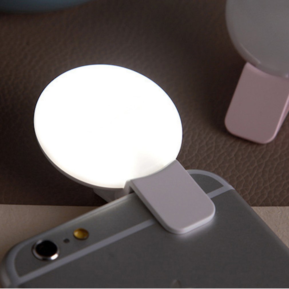 Selfie LED Ring Flash Light Draagbare Telefoon Selfie Lamp Lichtgevende Clip Lamp Camera Fotografie Video Spotlight