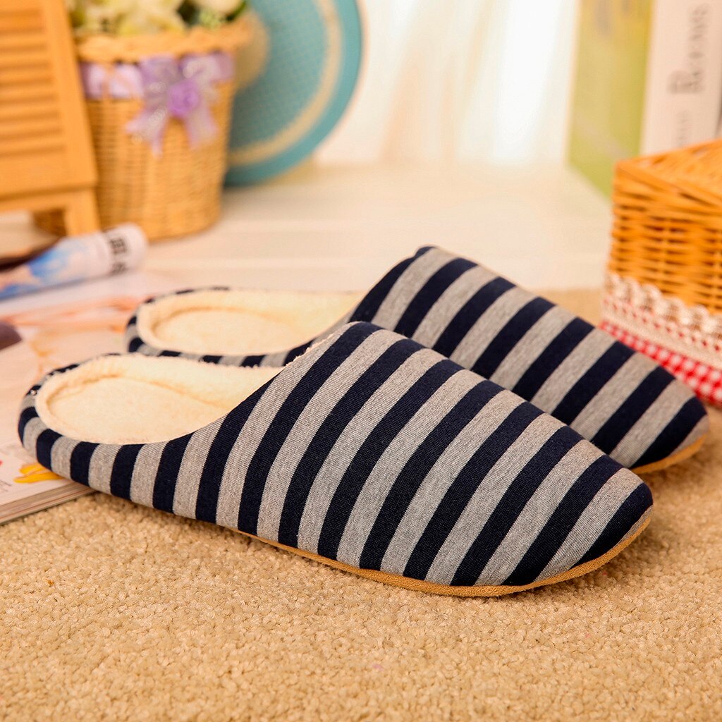 Men's Slippers Cotton Fabric home bedroom flip flop Indoor Floor Flat Slipper Shoes Casual Anti-slip Slides large big size FN60