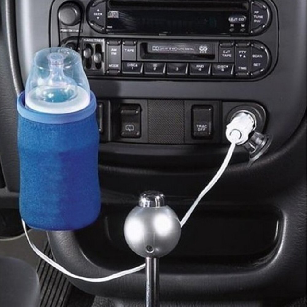 Car Baby Bottle Warmer with Hook-on Clip, Electric Water Milk Cup Heater Pouch with Car