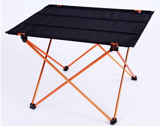 VILEAD Portable Camping Table 57*42*38 cm 6061 Aluminium Folding Durable Tourist BBQ Outdoor Hiking Beach Waterproof Table: Golden bracket