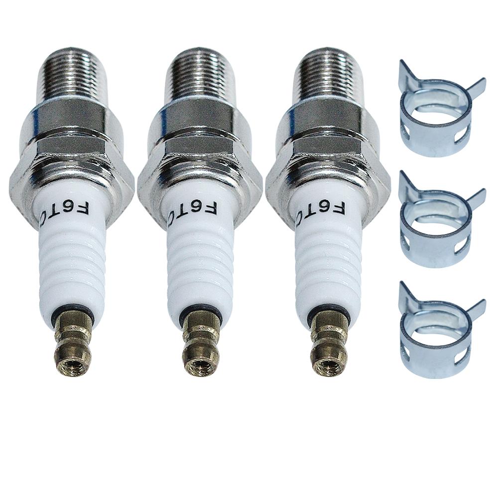 491055 491055S Spark Plug wClamp Kit Fit Briggs & Stratton 491055T John Deere M78543 Kohler 12 132 02-S Champion RC12YC Part