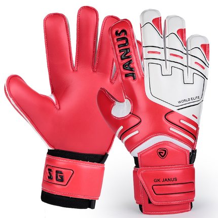 2020 bambini di calcio guanti da portiere professionali guanti di calcio per bambini addensare guanti in lattice mens di calcio portiere guanti da training: red / Size 10