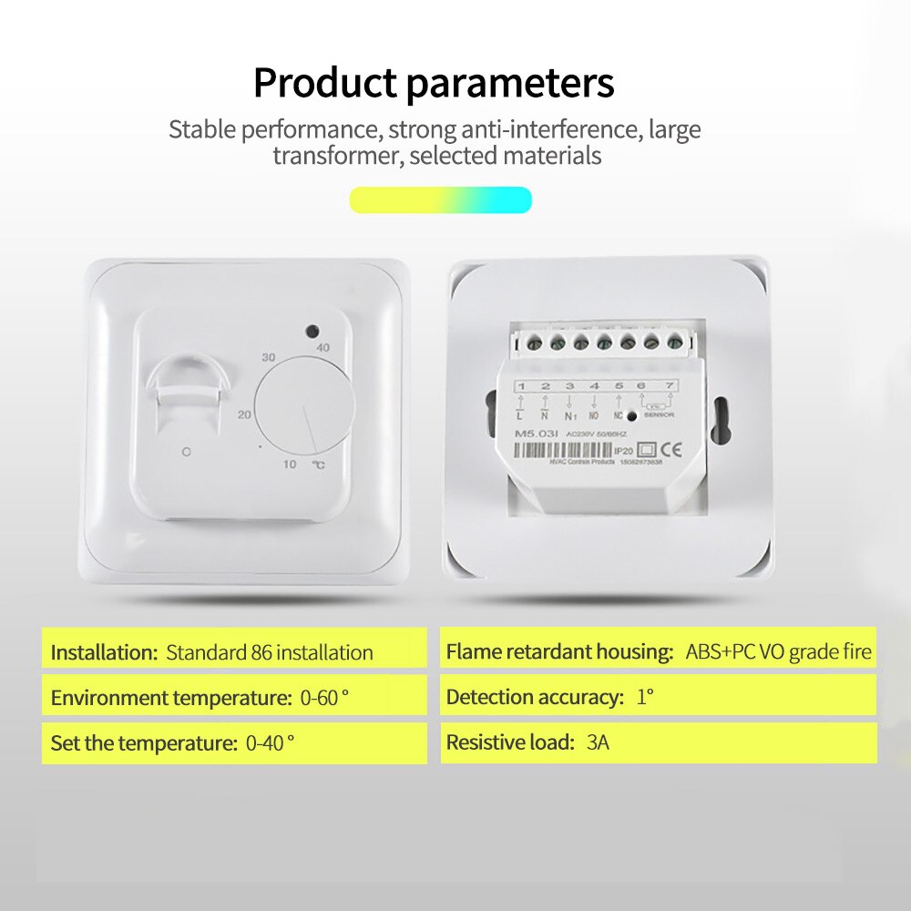 Elektrische Vloerverwarming Thermostaat Temperatuurregelaar Warm Regulator 220V 16A Ntc Sensor Programmeerbare Universele