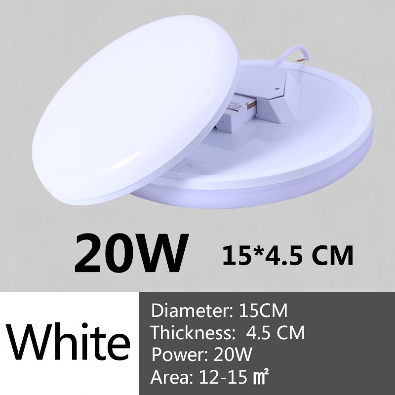 Led Panel Licht 15W 20W 30W 50W Opbouw Moderne LED Plafondlamp Ronde Binnenverlichting woonkamer Badkamer: 20W