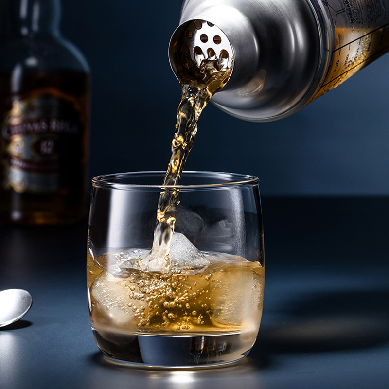 Mélangeur de boissons et de champagne en verre, Shaker pour Cocktail Martini, bouteille de jus de fruits, tasse en grammes de neige, outil de Bar