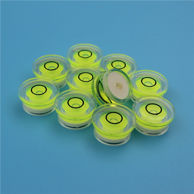 Qase materiaal flens waterpas universeel rond acryl waterpas horizontaal instrument maat 16*7.5mm(20 stuks/partij)