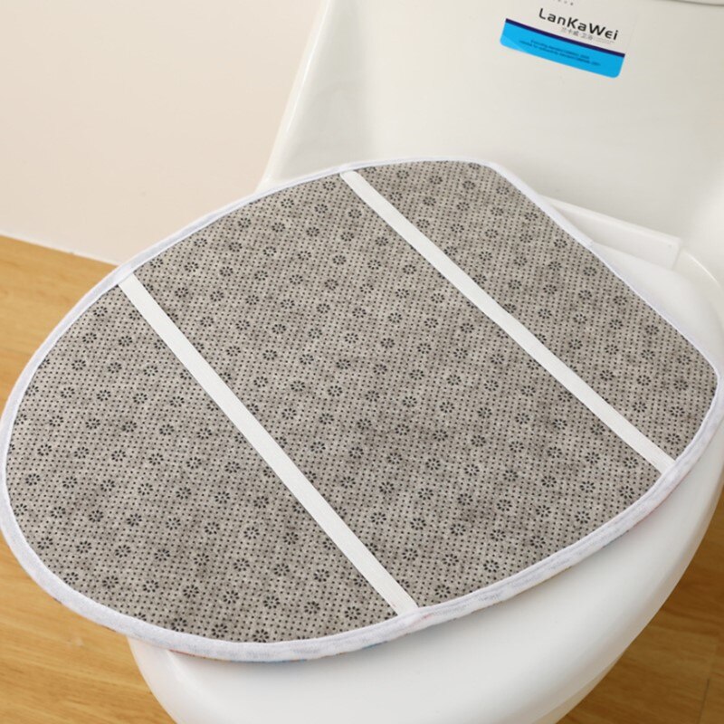 2 unids/set estilo de dibujos animados inodoro cubierta en forma de U-Mat de asiento de inodoro lavadora alfombra