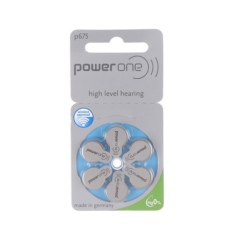 6PCS zinc air P675 A675 675 PR44 button battery for Hearing aid best Ear care
