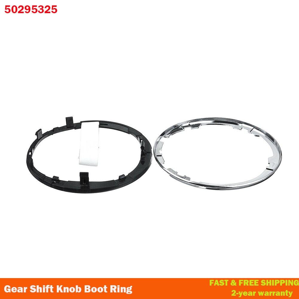 2Pcs Gear Stick Lever Gaiter Boot Frame Retaining Ring Set For Fiat 500C 2007 50295325